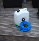 Mains Water 23L Container, Valve & Food Grade Hose Adapter Kit